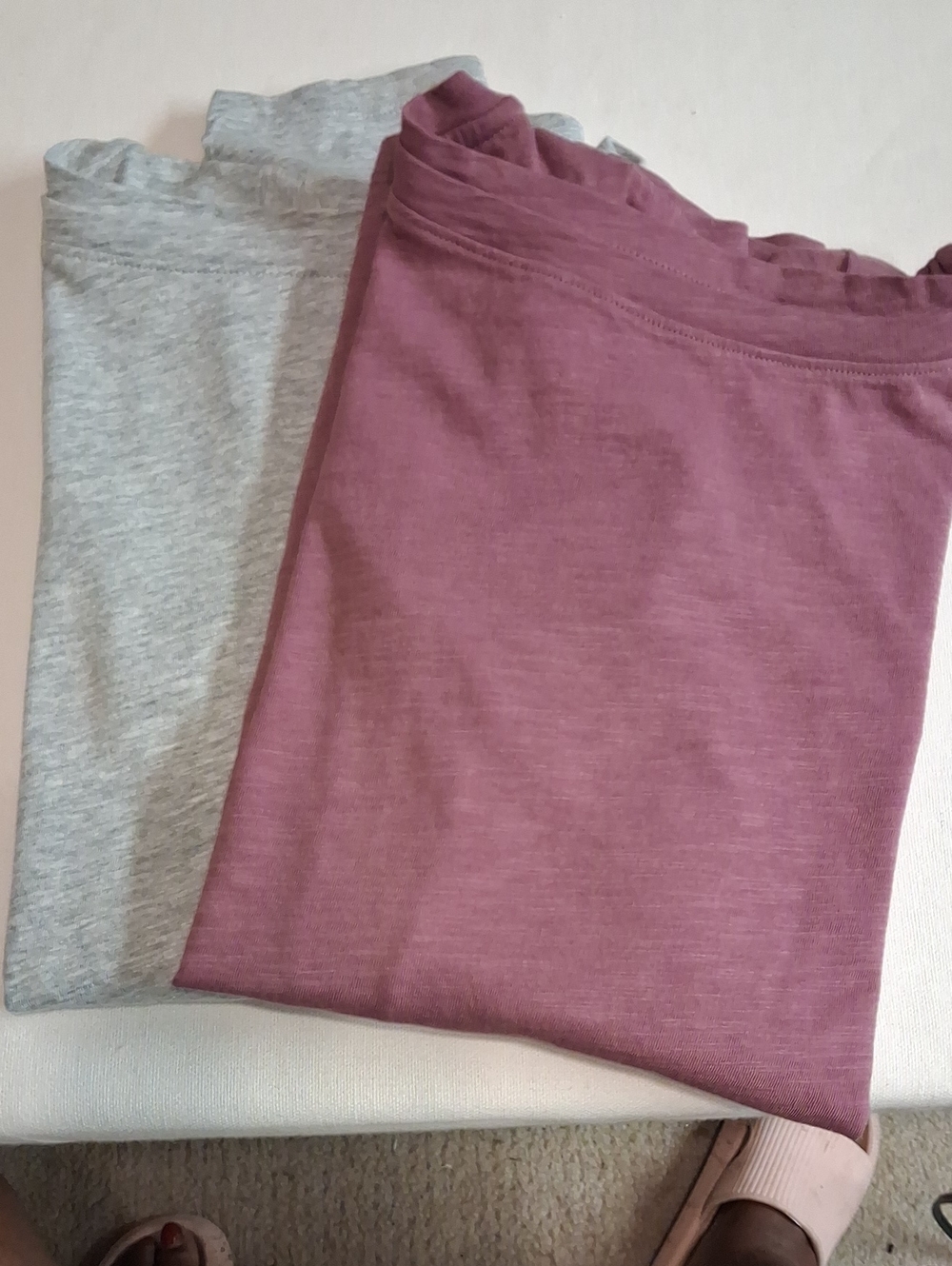 Women’s Knit Skirt - Mauve and Light Gray